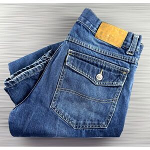 Craze Jeans Mens 32x28 Short Flap Pocket Whiskers Fade‎ Med Wash Straight Grunge